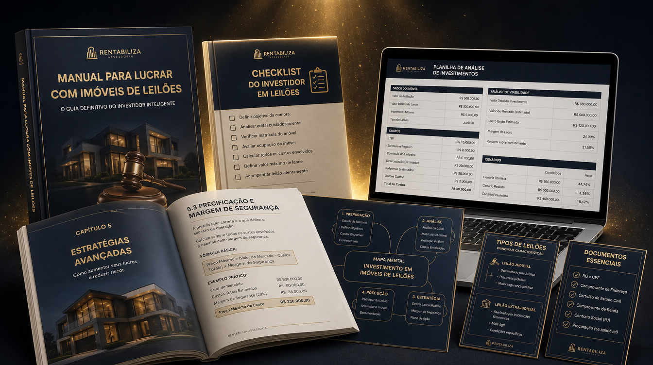 Kit Manual para Lucrar com Imóveis de Leilões