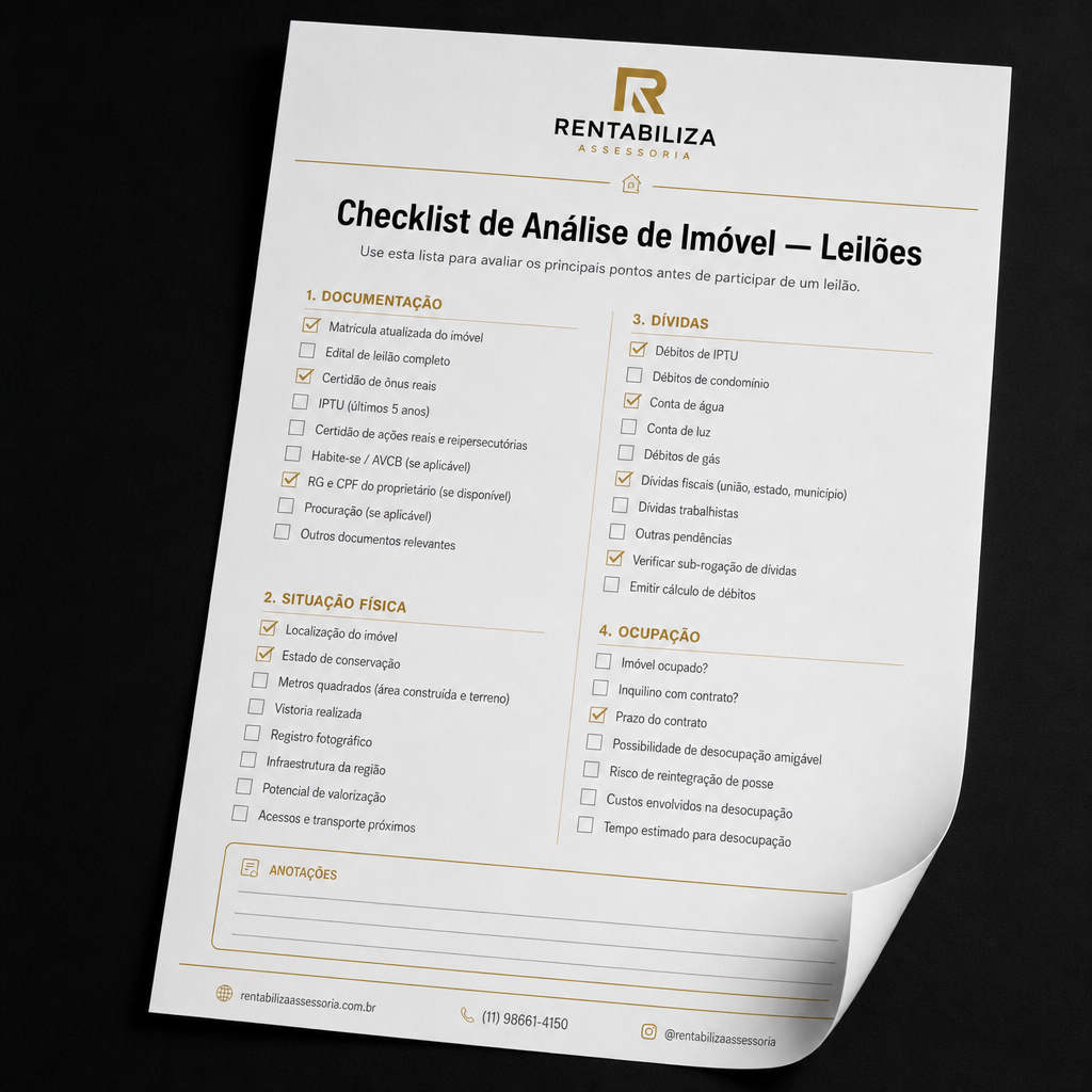 Checklist de Análise de Imóvel em Leilão
